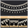 Glass Rhinestone Cup Chains FIND-BC0001-22-4