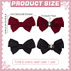   2 Pairs 2 Colors Detachable Bowknot Polyester Ribbon Shoe Decoration AJEW-PH0003-84-2