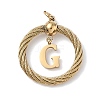304 Stainless Steel Pendants STAS-D154-01G-G-1