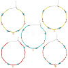 5Pcs 5 Colors Summer Natural Cowrie Shell Pendant Necklaces NJEW-CY0001-04-1