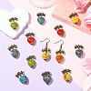 24Pcs 6 Colors Handmade Porcelain Pendants PALLOY-CJ00162-6