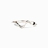 Wave Shaped 925 Sterling Silver Micro Pave Clear Cubic Zirconia Finger Rings FS-WG6021D-04-1