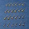 24Pcs 6 Sstyles Rack Plating Brass Stud Earring Settings KK-FS0001-41-8