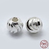 925 Sterling Silver Corrugated Spacer Beads STER-K171-42S-02-4