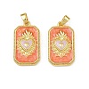 Brass Enamel Pendants KK-L190-008G-01-1