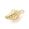 Marine Animal Theme Golden Brass Micro Pave Clear Cubic Zirconia Pendants KK-U031-01G-05-2