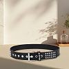 Platinum Star Rivet PU Leather Chain Belts for Jeans AJEW-WH20096-87B-4