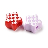 Printed Opaque Acrylic European Beads AC-CBA5E93-04-2