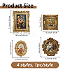 4Pcs 4 Styles Resin Photo Frame Stand DJEW-DC0001-19-2