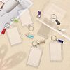 CHGCRAFT 16Pcs Rectangle Acrylic Photo Frame Keychain KEYC-CA0001-34-4