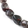 Natural Bloodstone Nuggets Beaded Necklaces for Women Men NJEW-K388-01G-2