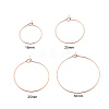 24Pcs 4 Size 316L Surgical Stainless Steel Hoop Earring Findings X1-STAS-ZZ0001-03RG-2