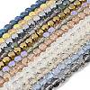 Electroplate Glass Beads Strands EGLA-L045-G-1