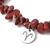Natural Red Jasper Stretch Bracelets BJEW-JB11147-01-3