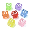 Spray Painted Transparent Acrylic Beads MACR-K365-07O-1