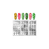 Stainless Steel DIY Nail Art Templates MRMJ-WH0092-023-8