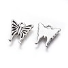 Tibetan Style Alloy Butterfly Charms TIBEP-17627-AS-RS-2