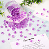 300Pcs Frosted Transparent Glass Beads GLAA-TA0002-78A-6
