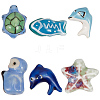 12Pcs 6 Styles Animals Handmade Porcelain Beads PORC-PA0001-59-7