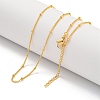 Round Brass Curb Chain Necklaces for Women NJEW-G084-18G-1