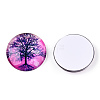 Half Round/Dome Tree Pattern Glass Flatback Cabochons for DIY Projects LS-GGLA-Q037-25mm-M28-07-2