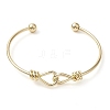 Teadrop Knot Brass Cuff Bangles BJEW-D039-42G-2