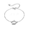 304 Stainless Steel Coffee Cup Link Bracelets WGD403D-01-2