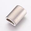 Tarnish Resistant 304 Stainless Steel Magnetic Clasps with Glue-in Ends STAS-K145-17P-3