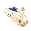 Brass Enamel Pendants KK-C263-30C-G-2