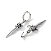 316 Surgical Stainless Steel Sword Hoop Earrings for Women EJEW-P274-15A-AS-2