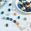 ARRICRAFT 81pcs 9 colors Natural Lava Rock Beads Strands G-AR0005-63-4