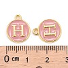 Golden Plated Alloy Enamel Charms X-ENAM-S118-07H-3