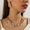 Alloy Vortex Link Chain Necklaces & Stud Earring Sets for Women FS-WG65950-01-1