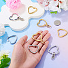 8Pcs 3 Styles 304 Stainless Steel Keychain Clasps STAS-TA0004-78-7