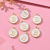 Golden Plated Alloy Charms X-ENAM-S118-01B-5