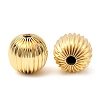 Brass Corrugated Beads KK-A296-01B-G-1