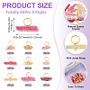 45Pcs 9 Styles Electroplated Natural Quartz Crystal Pendants PALLOY-TAC0226-4