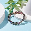 Rectangle Glass Beaded Stretch Bracelet for Women BJEW-JB08102-6