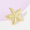 Ocean Theme Brass Cuff Rings RJEW-C135-01G-14-1