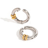 Two Tone 304 Stainless Steel Cuff Earrings WG02975-01-5
