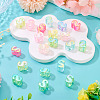 20Pcs UV Plating Transparent Acrylic European Beads OACR-TADJ0001-19S-4