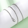 Brass Textured Twisted Chain Necklaces MAK-L045-05P-1