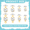 DIY Flat Round Brass Rhinestone Connector Charms & Pendant Jewelry Making Findings Kits DIY-GA0001-69G-2
