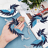 Gorgecraft 4Pcs 2 Style Leaf Computerized Embroidery Cloth Iron on/Sew on Patches DIY-GF0005-33C-3