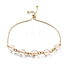 Natural Quartz Wrapped Bracelets BJEW-A122-10G-1