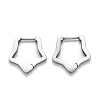 Tarnish Resistant 304 Stainless Steel Star Huggie Hoop Earrings STAS-J033-06P-1