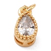 Real 18K Gold Plated Brass Inlaid Cubic Zirconia Charms ZIRC-L100-077G-01-2