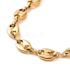 PVD Vacuum Plating 304 Stainless Steel Coffee Bean Chain Bracelet for Men Women BJEW-E031-16G-01-2