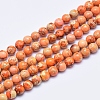 Natural Imperial Jasper Beads Strands G-A175B-8mm-07-1