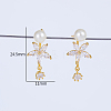 Elegant Brass Pave Clear Cubic Zirconia Stud Earrings WX5814-4